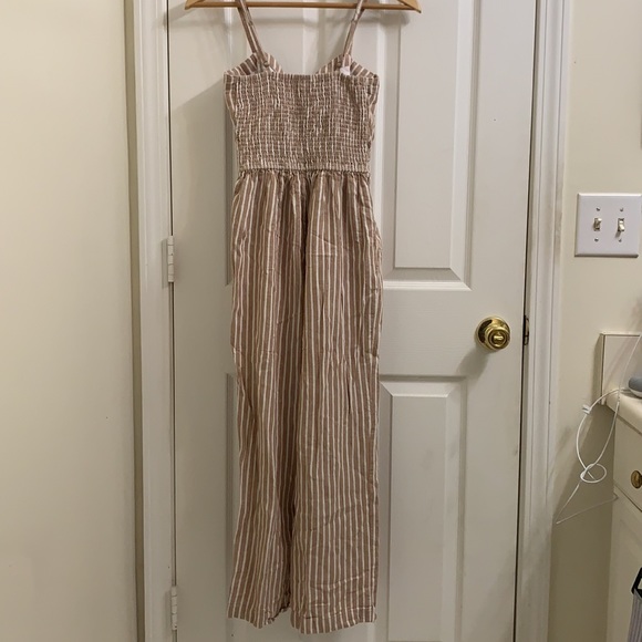Abercrombie Striped Linen Jumpsuit - Small - Picture 4 of 9